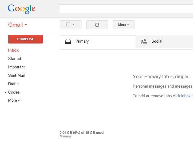 Ouvrez le menu à côté du mot Gmail pour trouver votre liste de contacts.