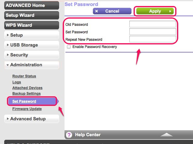 Activer Password Recovery vous permet de récupérer un mot de passe oublié en utilisant des questions de sécurité.