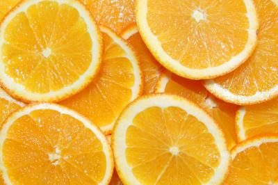 Tranches d'une orange.