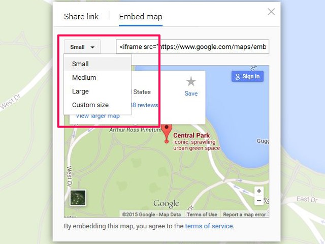 Cartes embarquées peuvent ne pas avoir toutes les fonctionnalités Google Maps.
