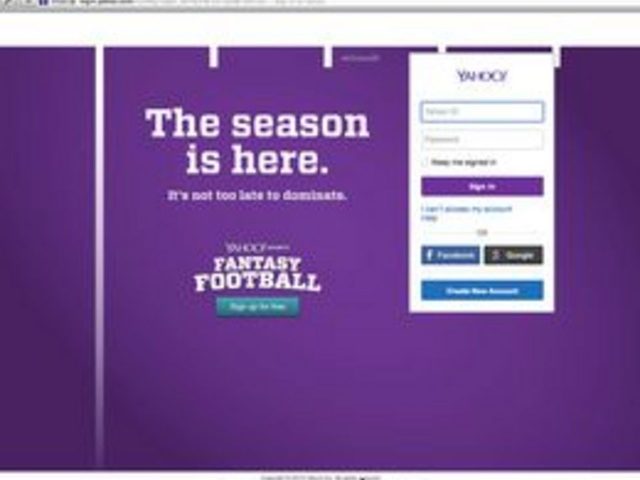 Yahoo's Mail homepage