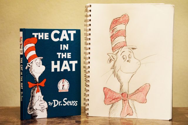 Comment dessiner le chat dans le chapeau