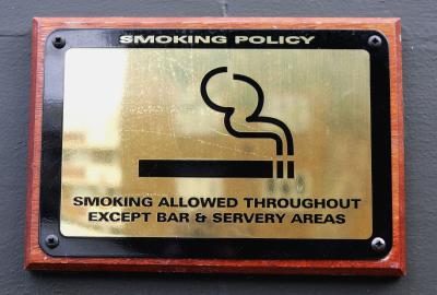 signe Hôtel concernant le tabagisme