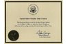 Certificat Drapeau Publié par le Sénat américain