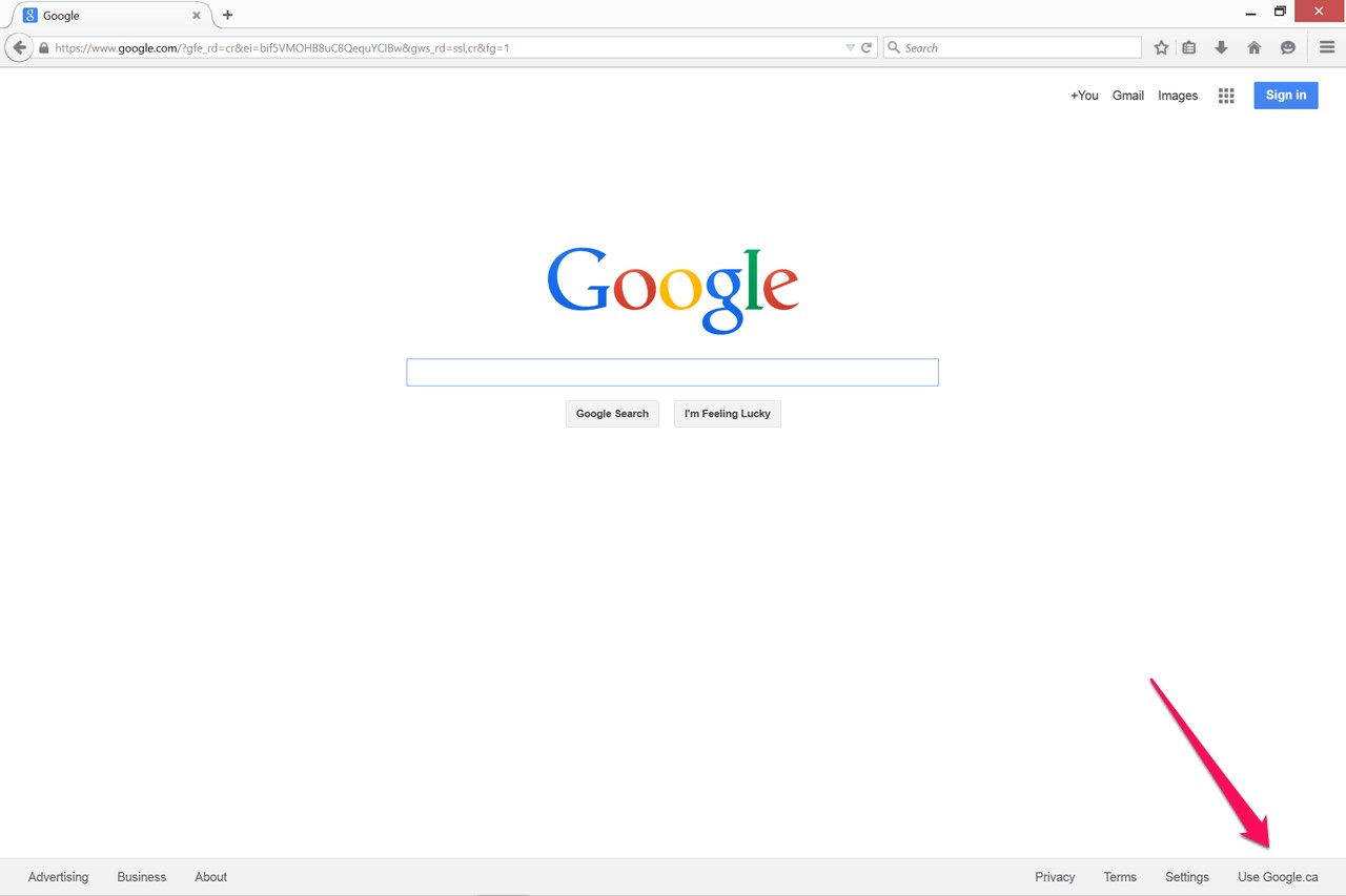 Aller à Google.com dans Internet Explorer.