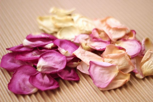 Pétales de roses secs ajoutent de la beauté délicate à votre pot-pourri