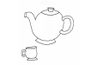 Faites vos propres invitations pour une mère's Day Tea by having children color and cut out the tea pot and cup.