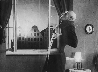 L'acteur allemand Max Schreck, alors que le vampire Count Orlok, dans un alambic de FW Murnau's film, 'Nosferatu, Eine Symphonie Des Grauens', 1921.
