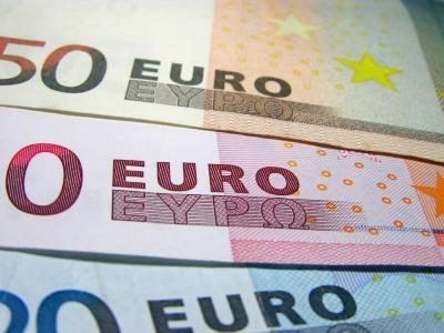Close up de billets en euros.